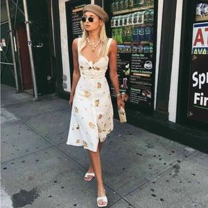 Reformation Frankfort Tie Dress Size 4 fits like size 2